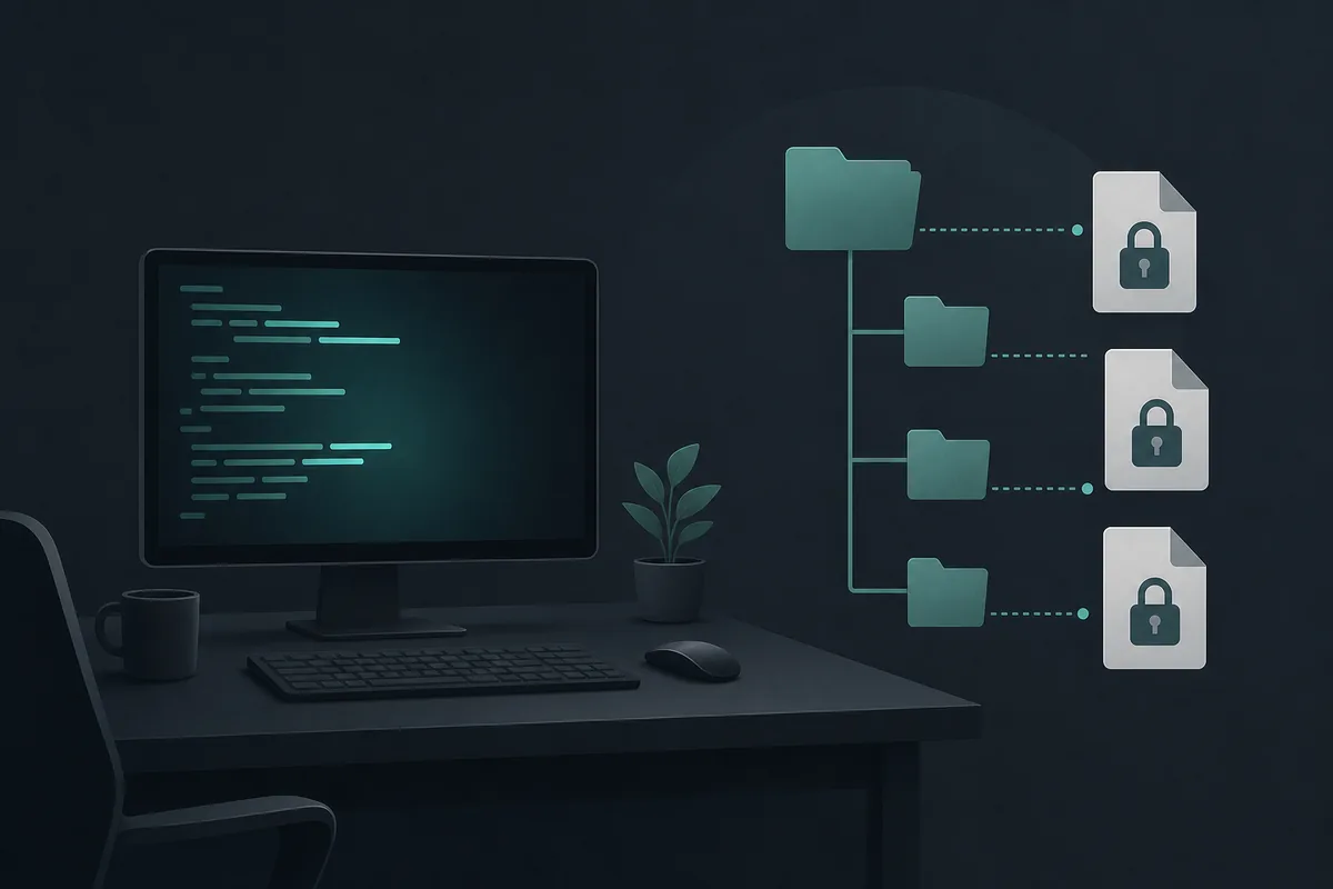 OpenCode session files shown as local secured project folders